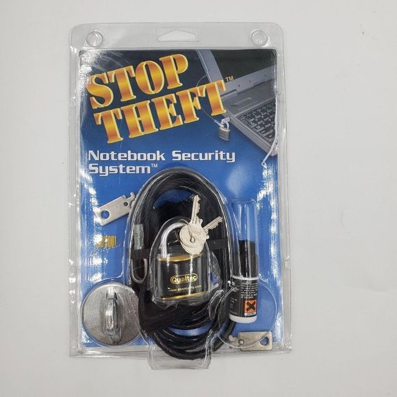 Qualtec Notebook Security System Kit # 06414 Cable Lock - Picture 1 of 6